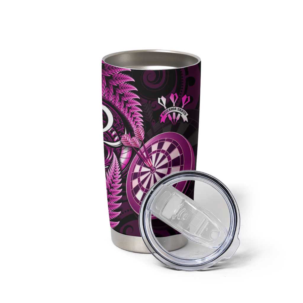 New Zealand Darts Tumbler Cup Happiness Is A Tight Threesome Maori Pink