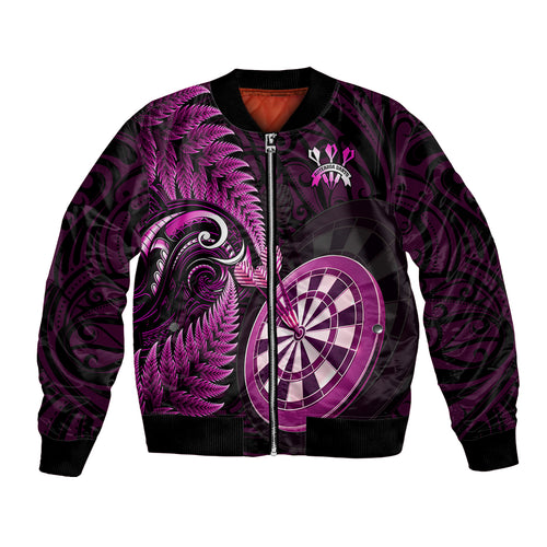 personalised-new-zealand-darts-bomber-jacket-happiness-is-a-tight-threesome-maori-pink
