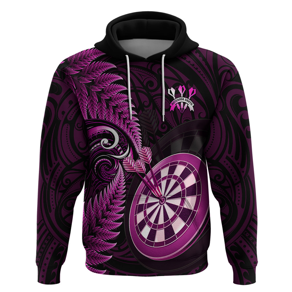 personalised-new-zealand-darts-hoodie-happiness-is-a-tight-threesome-maori-pink