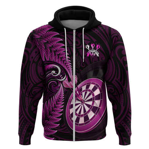 personalised-new-zealand-darts-hoodie-happiness-is-a-tight-threesome-maori-pink