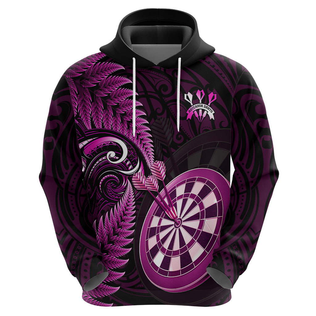 personalised-new-zealand-darts-hoodie-happiness-is-a-tight-threesome-maori-pink