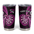 Personalised New Zealand Darts Tumbler Cup Happiness Is A Tight Threesome Maori Pink