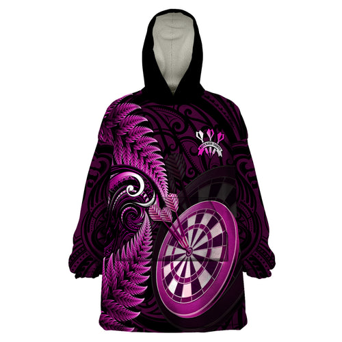 personalised-new-zealand-darts-wearable-blanket-hoodie-happiness-is-a-tight-threesome-maori-pink