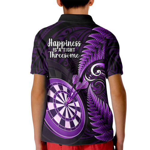 new-zealand-darts-kid-polo-shirt-happiness-is-a-tight-threesome-maori-purple