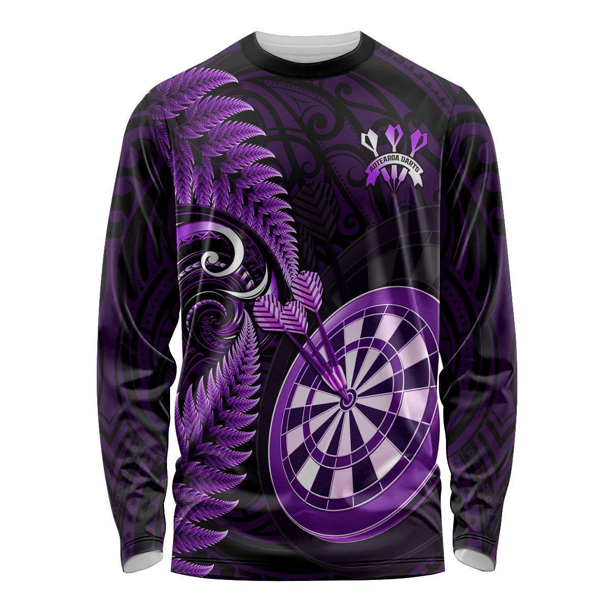 new-zealand-darts-long-sleeve-shirt-happiness-is-a-tight-threesome-maori-purple