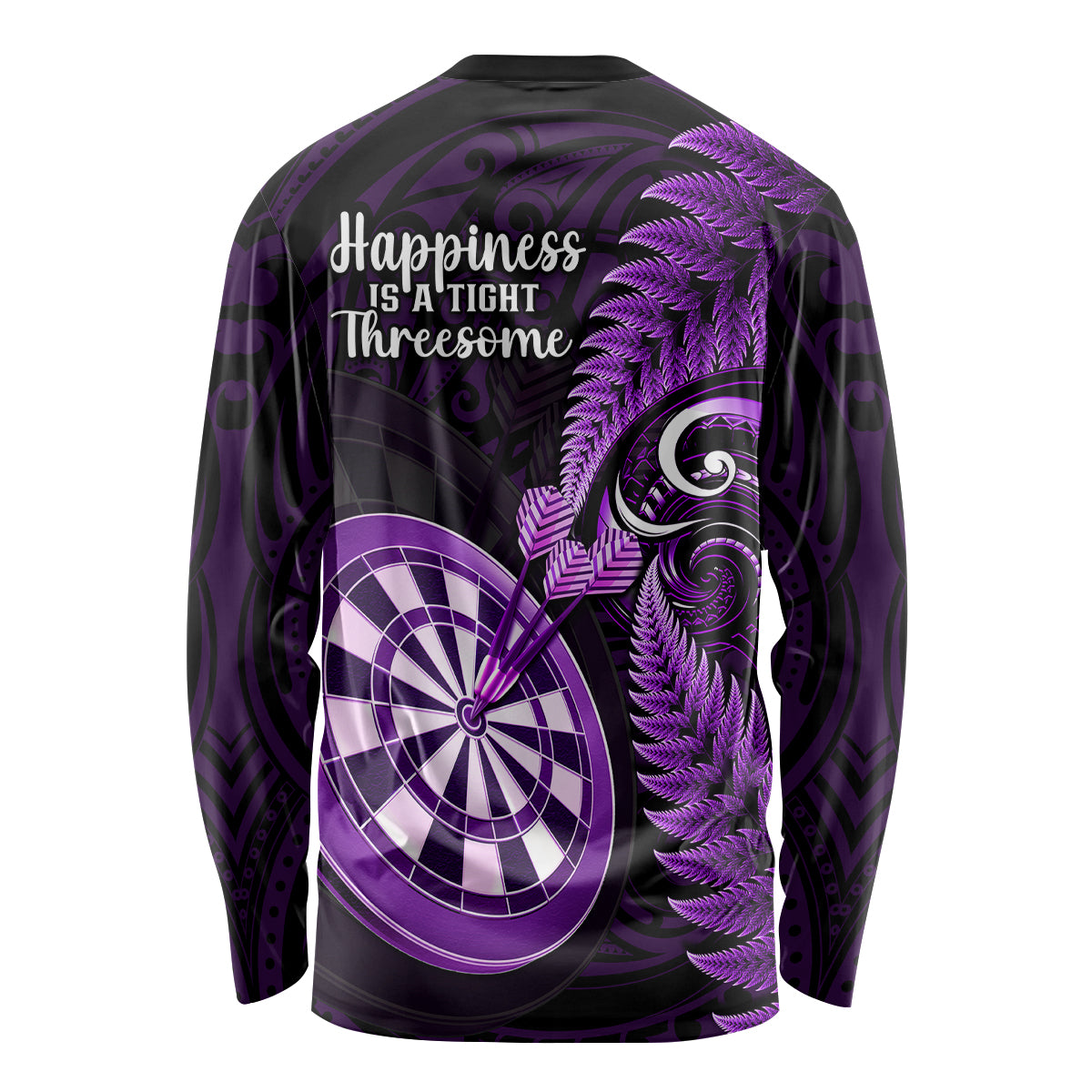 new-zealand-darts-long-sleeve-shirt-happiness-is-a-tight-threesome-maori-purple