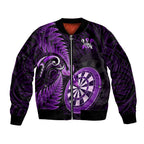 personalised-new-zealand-darts-bomber-jacket-happiness-is-a-tight-threesome-maori-purple