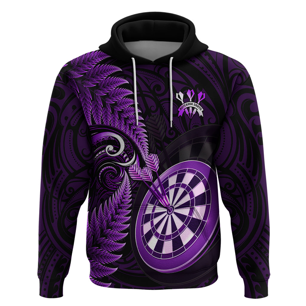 personalised-new-zealand-darts-hoodie-happiness-is-a-tight-threesome-maori-purple