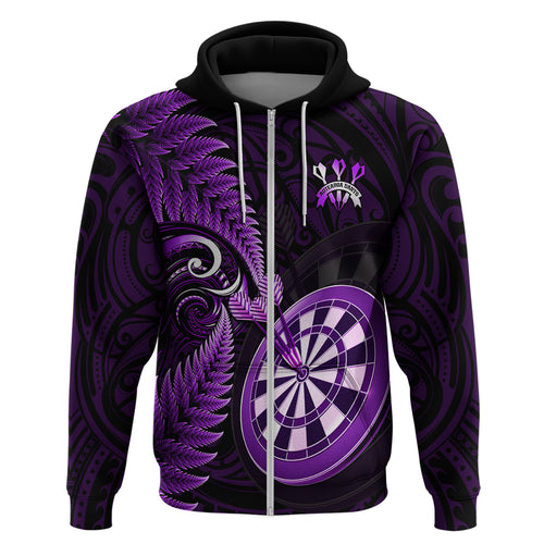 personalised-new-zealand-darts-hoodie-happiness-is-a-tight-threesome-maori-purple