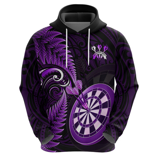 personalised-new-zealand-darts-hoodie-happiness-is-a-tight-threesome-maori-purple