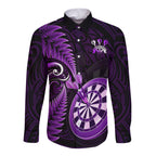 personalised-new-zealand-darts-long-sleeve-button-shirt-happiness-is-a-tight-threesome-maori-purple