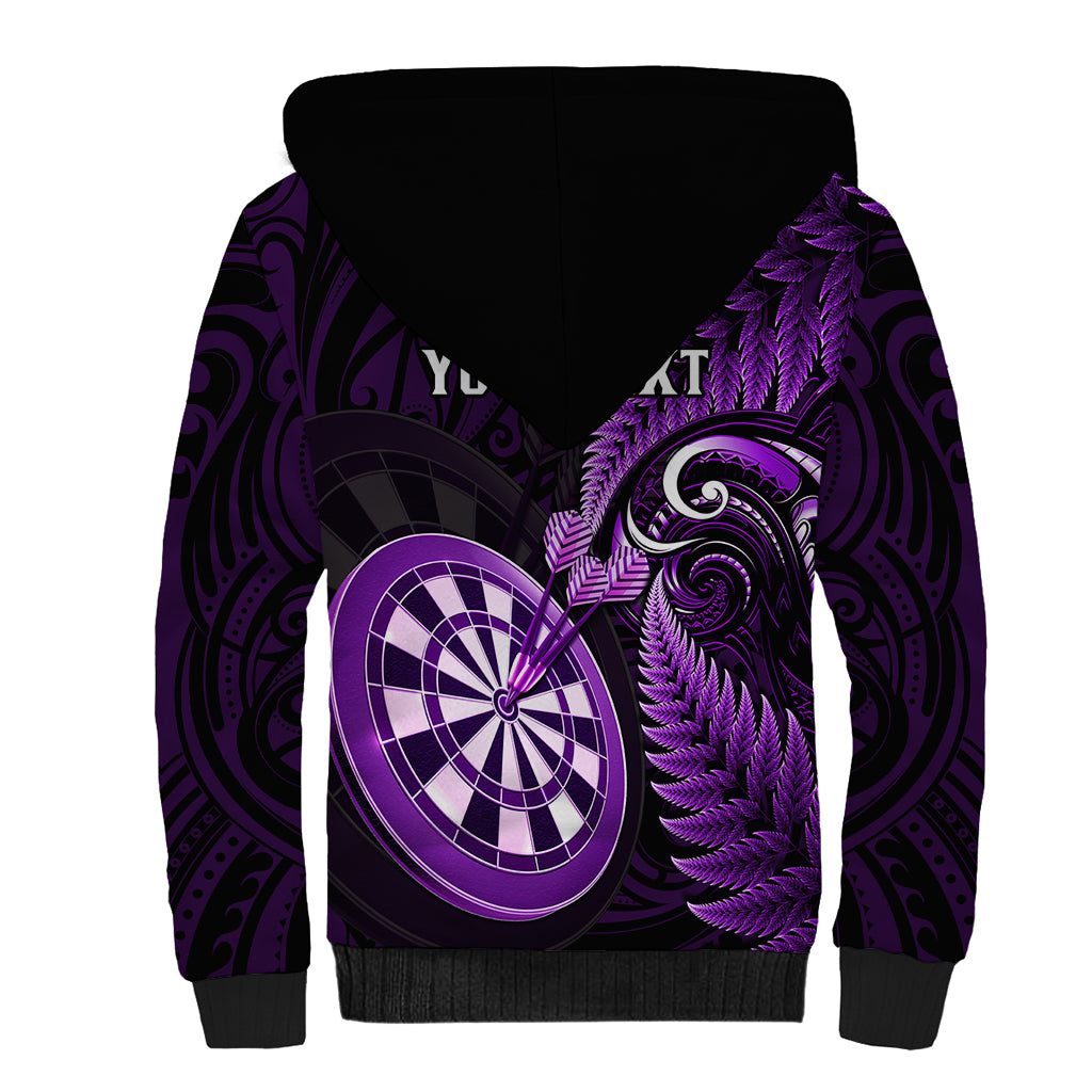 personalised-new-zealand-darts-sherpa-hoodie-happiness-is-a-tight-threesome-maori-purple
