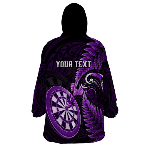 personalised-new-zealand-darts-wearable-blanket-hoodie-happiness-is-a-tight-threesome-maori-purple