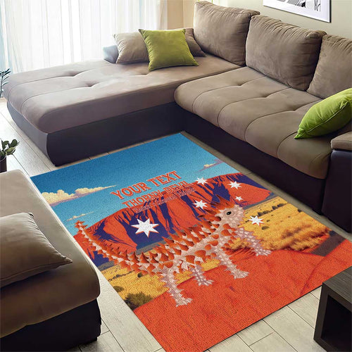 Personalised Australia Thorny Devil Area Rug Nature's Armored Knights - Aussie Uluru
