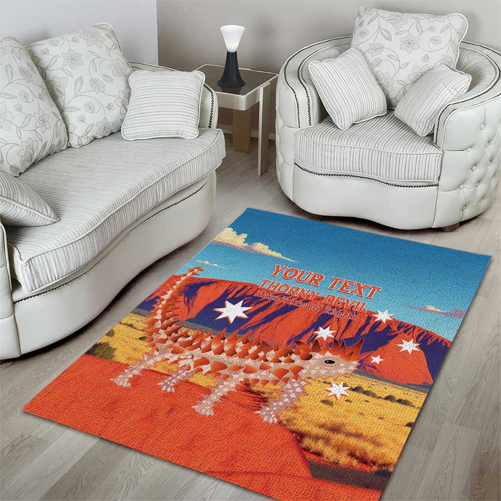 Personalised Australia Thorny Devil Area Rug Nature's Armored Knights - Aussie Uluru