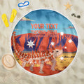Personalised Australia Thorny Devil Beach Blanket Nature's Armored Knights - Aussie Uluru
