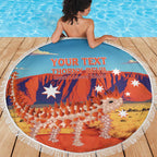 Personalised Australia Thorny Devil Beach Blanket Nature's Armored Knights - Aussie Uluru