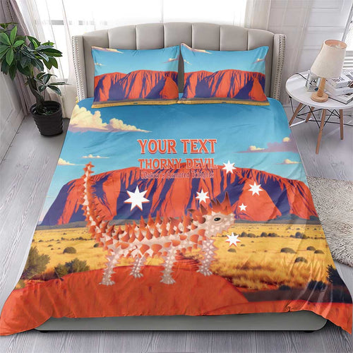 Personalised Australia Thorny Devil Bedding Set Nature's Armored Knights - Aussie Uluru