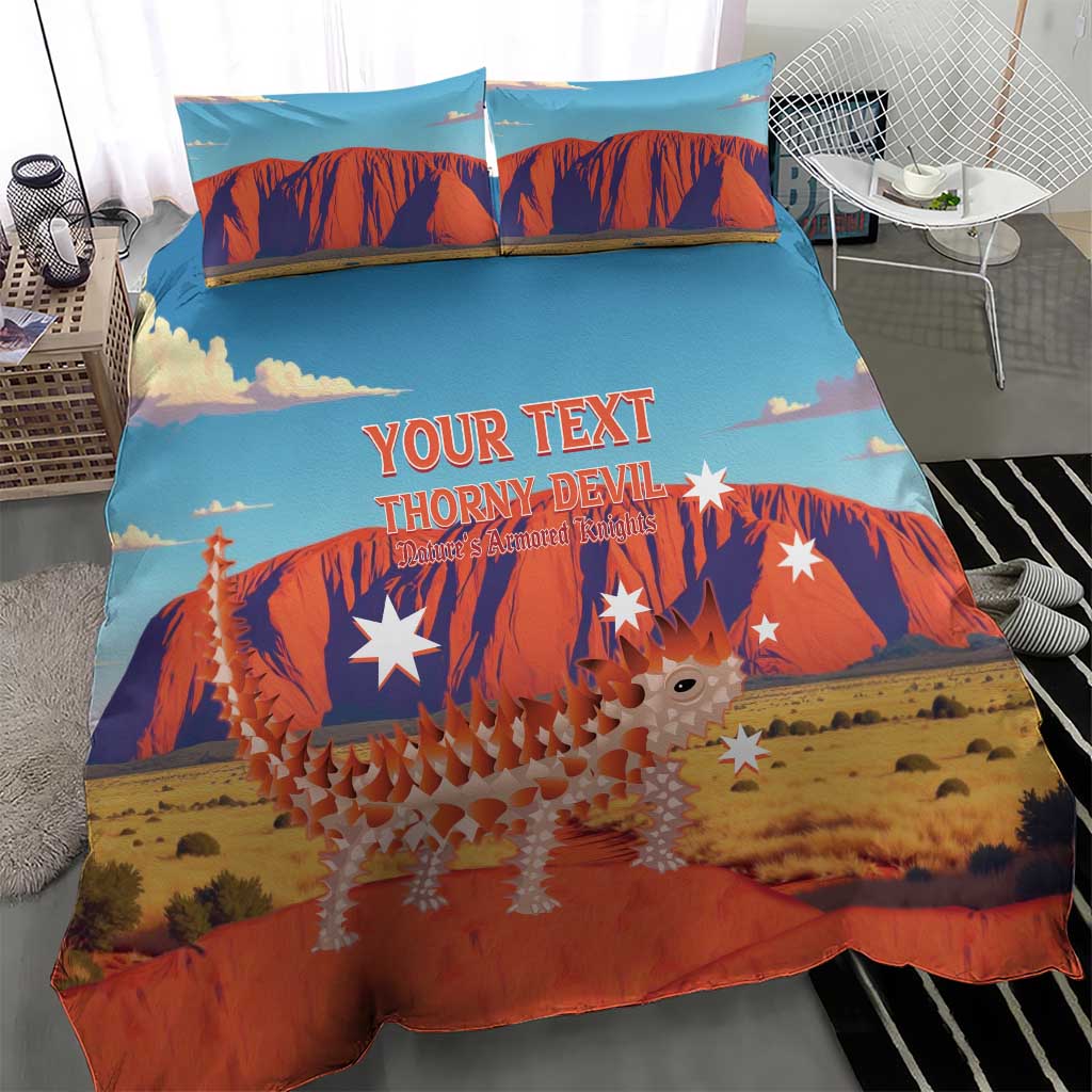 Personalised Australia Thorny Devil Bedding Set Nature's Armored Knights - Aussie Uluru