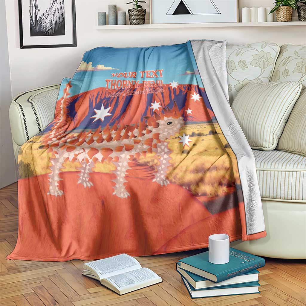 Personalised Australia Thorny Devil Blanket Nature's Armored Knights - Aussie Uluru