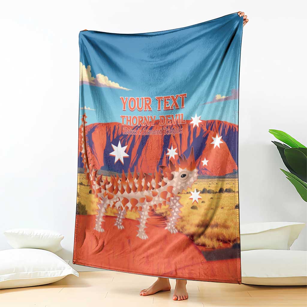 Personalised Australia Thorny Devil Blanket Nature's Armored Knights - Aussie Uluru
