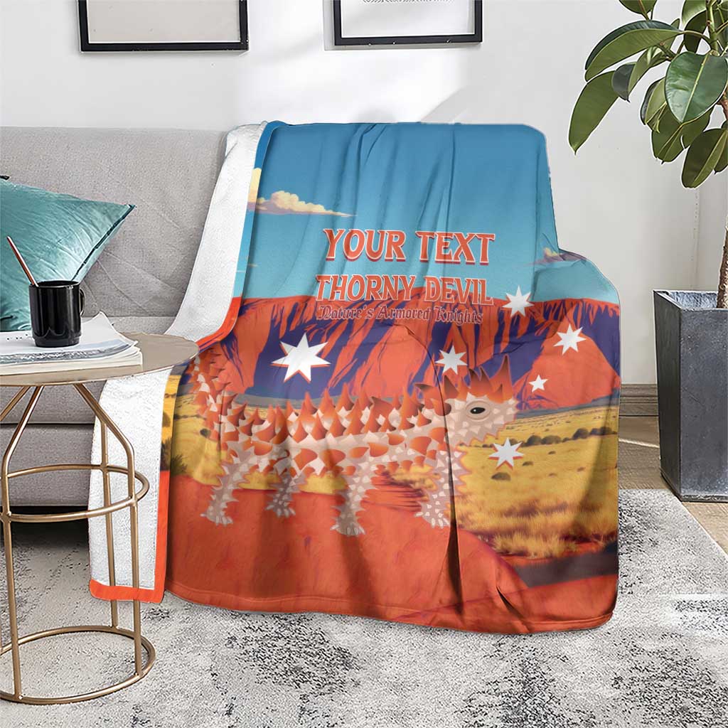 Personalised Australia Thorny Devil Blanket Nature's Armored Knights - Aussie Uluru