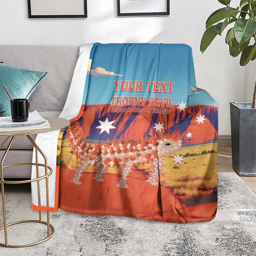 Personalised Australia Thorny Devil Blanket Nature's Armored Knights - Aussie Uluru