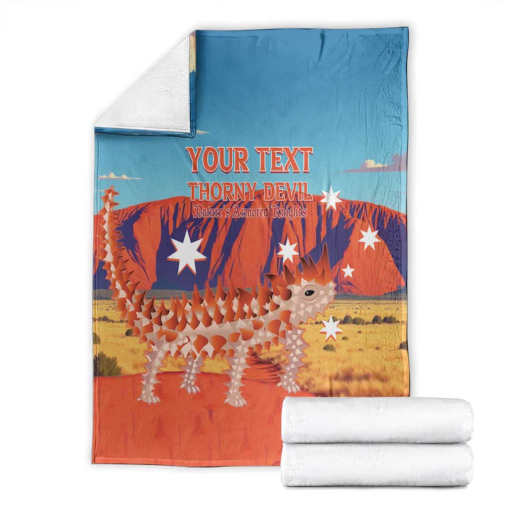 Personalised Australia Thorny Devil Blanket Nature's Armored Knights - Aussie Uluru