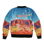 Personalised Australia Thorny Devil Bomber Jacket Nature's Armored Knights - Aussie Uluru