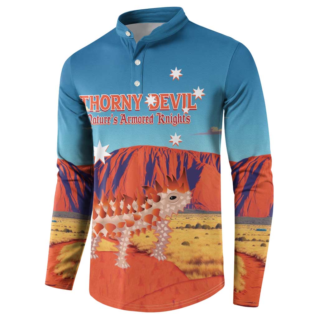 Personalised Australia Thorny Devil Button Sweatshirt Nature's Armored Knights - Aussie Uluru