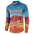 Personalised Australia Thorny Devil Button Sweatshirt Nature's Armored Knights - Aussie Uluru