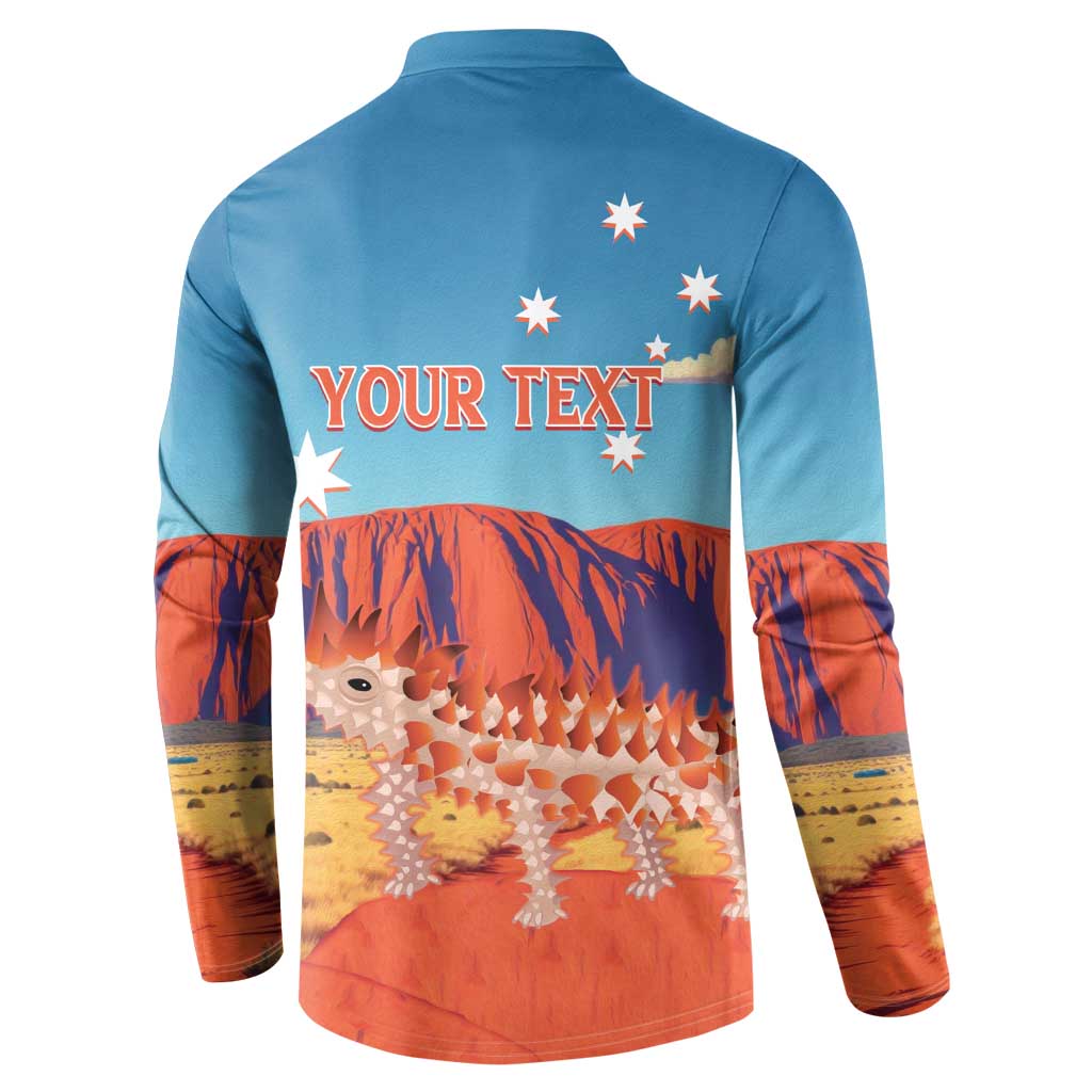 Personalised Australia Thorny Devil Button Sweatshirt Nature's Armored Knights - Aussie Uluru