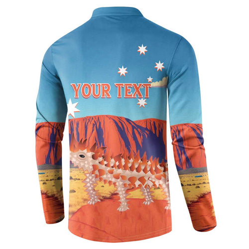 Personalised Australia Thorny Devil Button Sweatshirt Nature's Armored Knights - Aussie Uluru