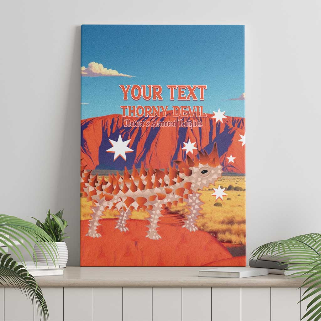 Personalised Australia Thorny Devil Canvas Wall Art Nature's Armored Knights - Aussie Uluru