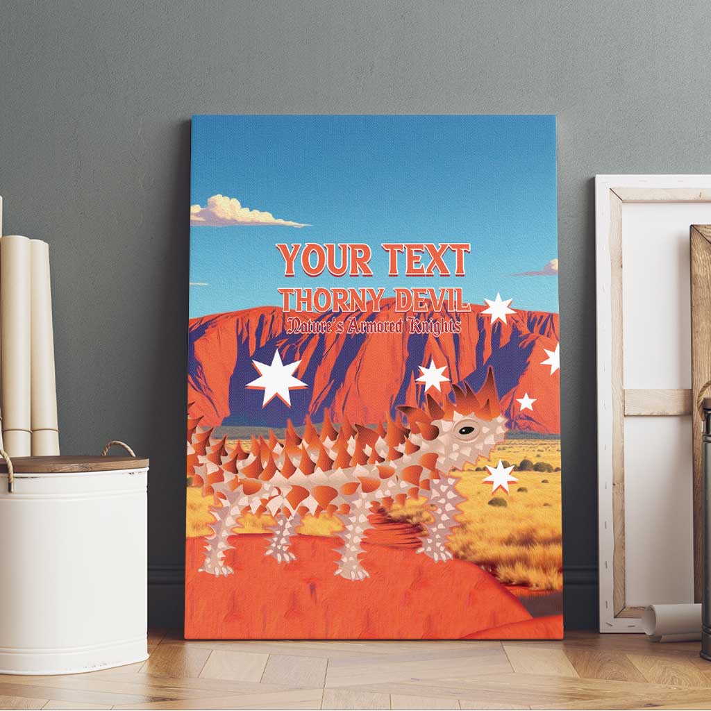 Personalised Australia Thorny Devil Canvas Wall Art Nature's Armored Knights - Aussie Uluru