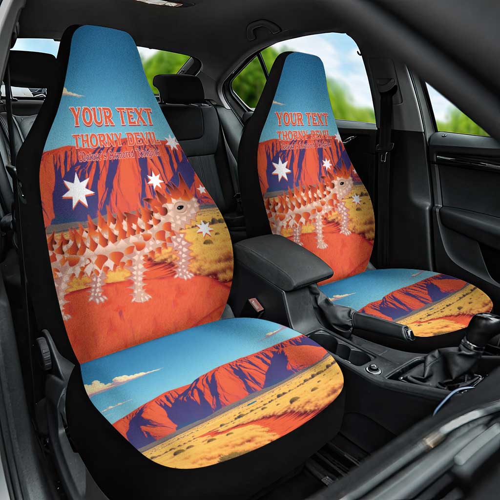 Personalised Australia Thorny Devil Car Seat Cover Nature's Armored Knights - Aussie Uluru