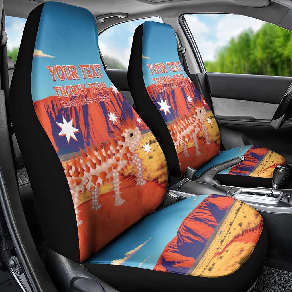 Personalised Australia Thorny Devil Car Seat Cover Nature's Armored Knights - Aussie Uluru