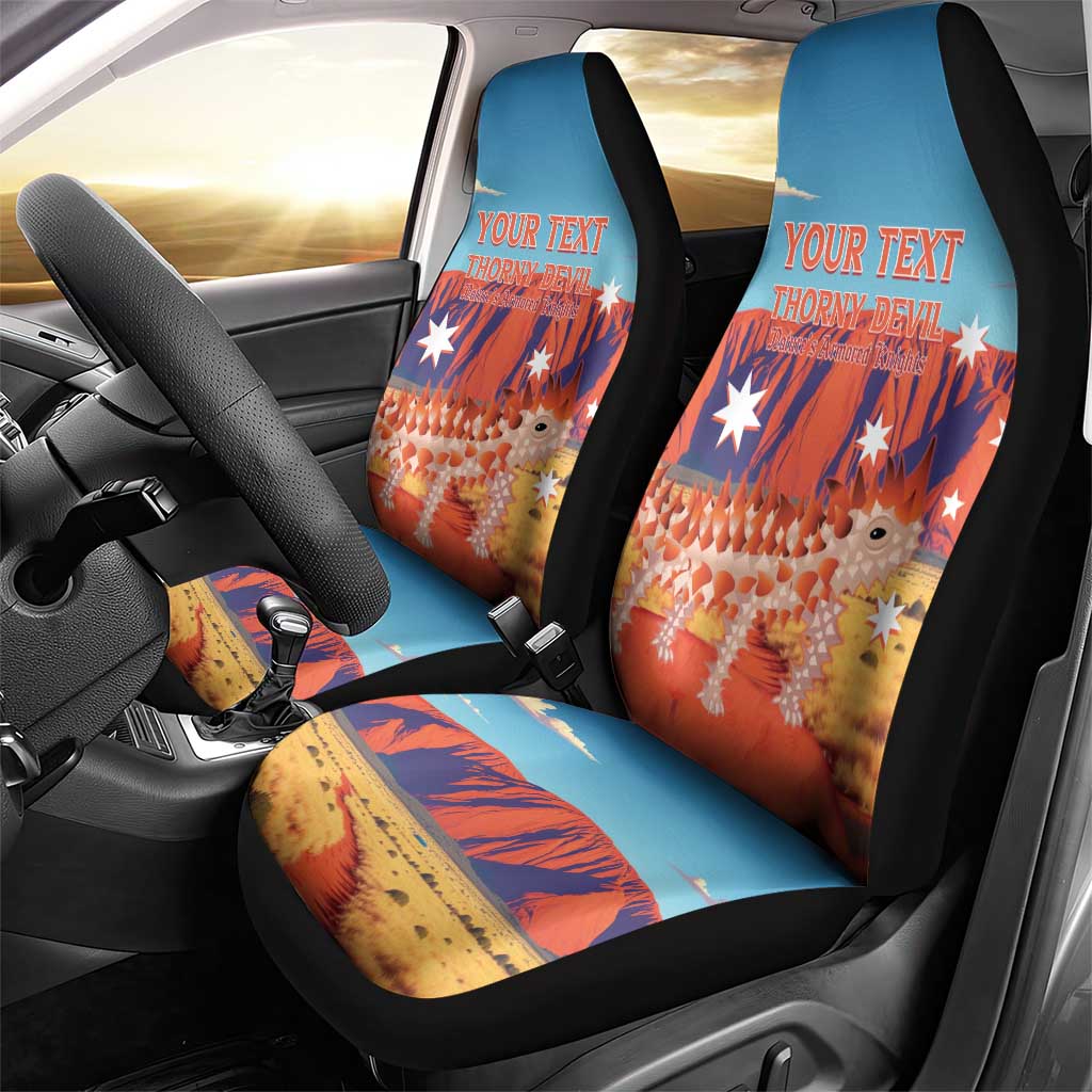 Personalised Australia Thorny Devil Car Seat Cover Nature's Armored Knights - Aussie Uluru