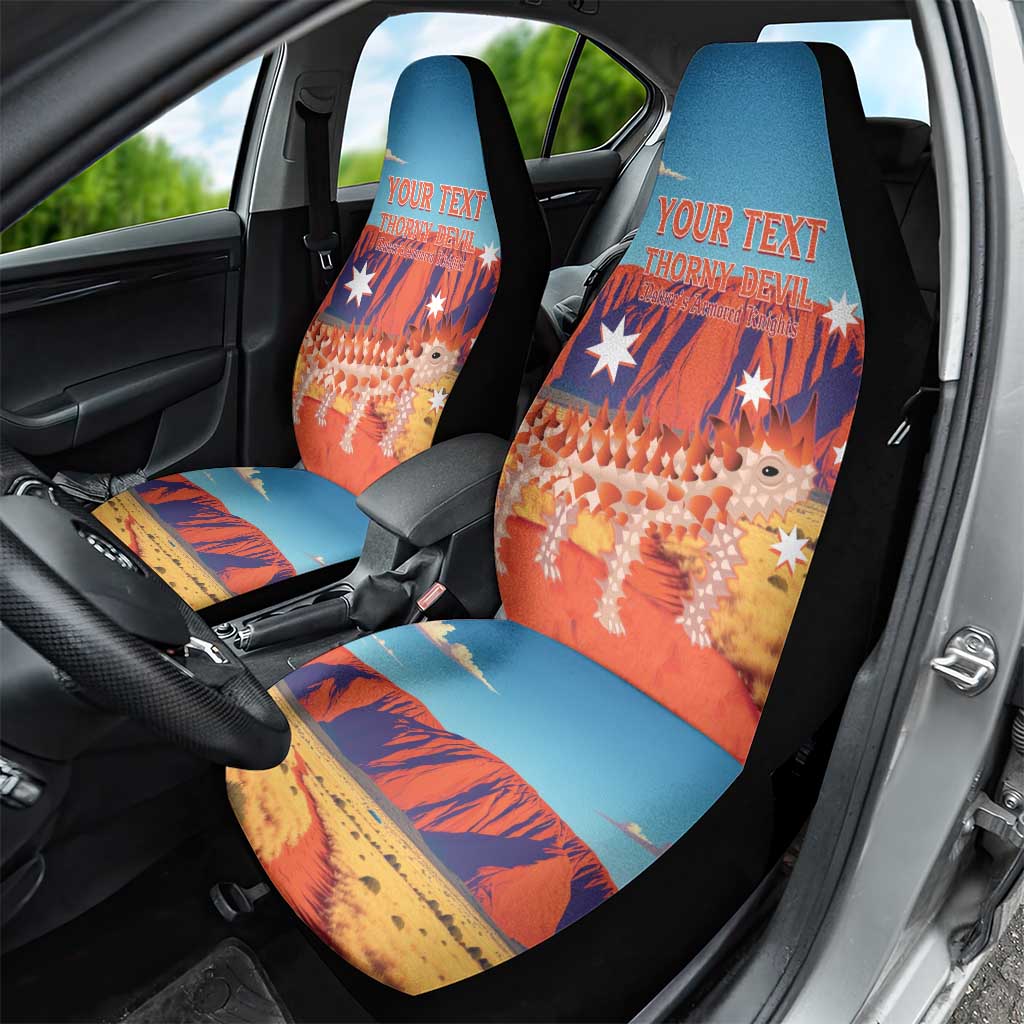 Personalised Australia Thorny Devil Car Seat Cover Nature's Armored Knights - Aussie Uluru