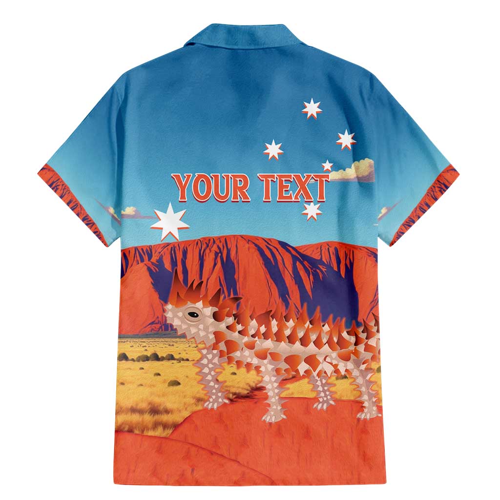 Personalised Australia Thorny Devil Family Matching Mermaid Dress and Hawaiian Shirt Nature's Armored Knights - Aussie Uluru