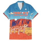 Personalised Australia Thorny Devil Family Matching Off Shoulder Short Dress and Hawaiian Shirt Nature's Armored Knights - Aussie Uluru
