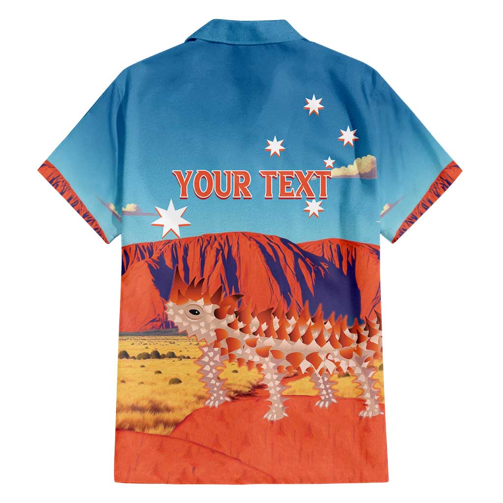 Personalised Australia Thorny Devil Family Matching Summer Maxi Dress and Hawaiian Shirt Nature's Armored Knights - Aussie Uluru