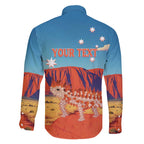Personalised Australia Thorny Devil Family Matching Summer Maxi Dress and Hawaiian Shirt Nature's Armored Knights - Aussie Uluru