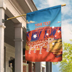 Personalised Australia Thorny Devil Garden Flag Nature's Armored Knights - Aussie Uluru