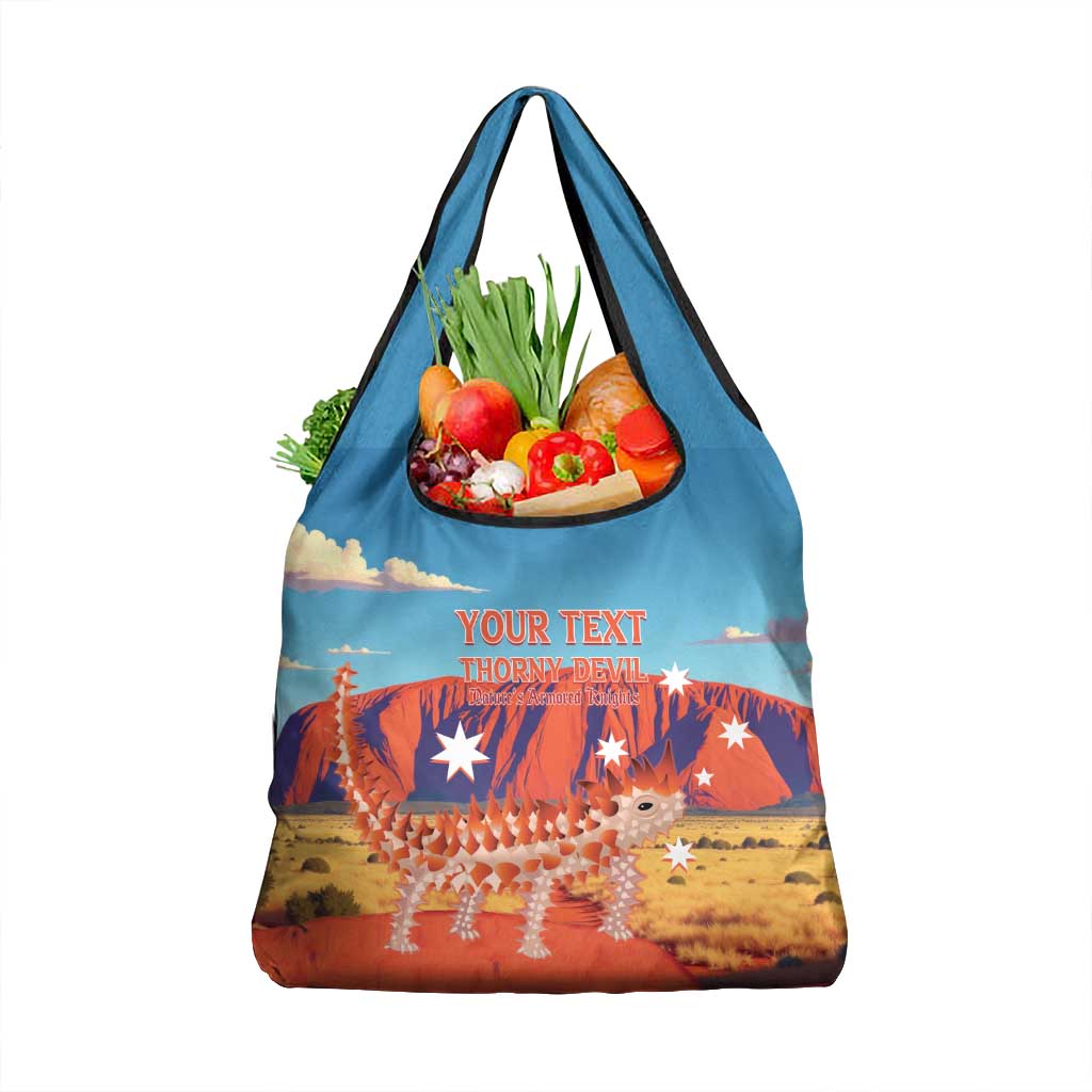 Personalised Australia Thorny Devil Grocery Bag Nature's Armored Knights - Aussie Uluru