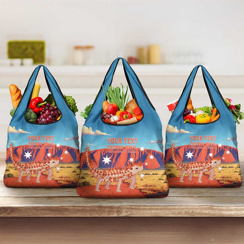 Personalised Australia Thorny Devil Grocery Bag Nature's Armored Knights - Aussie Uluru