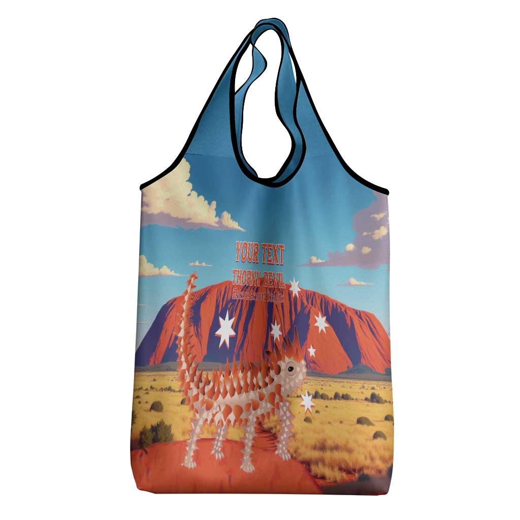 Personalised Australia Thorny Devil Grocery Bag Nature's Armored Knights - Aussie Uluru