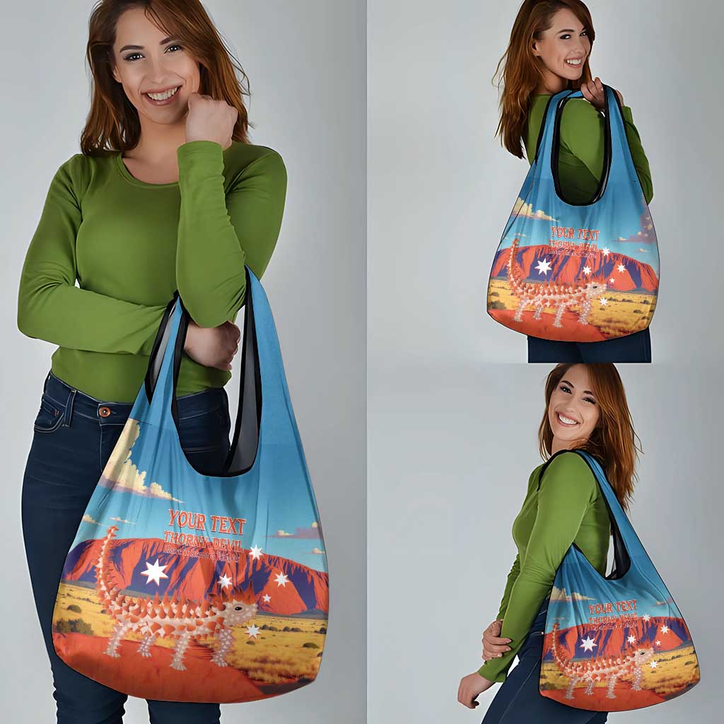 Personalised Australia Thorny Devil Grocery Bag Nature's Armored Knights - Aussie Uluru