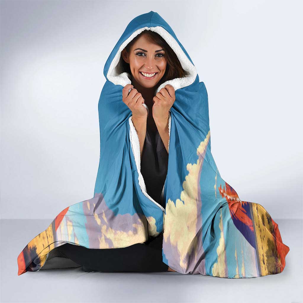 Personalised Australia Thorny Devil Hooded Blanket Nature's Armored Knights - Aussie Uluru