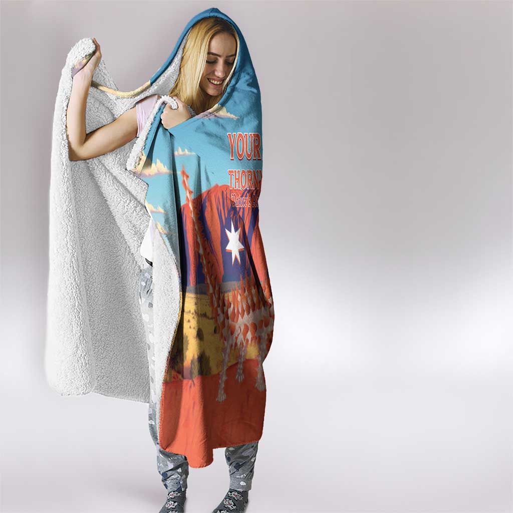 Personalised Australia Thorny Devil Hooded Blanket Nature's Armored Knights - Aussie Uluru